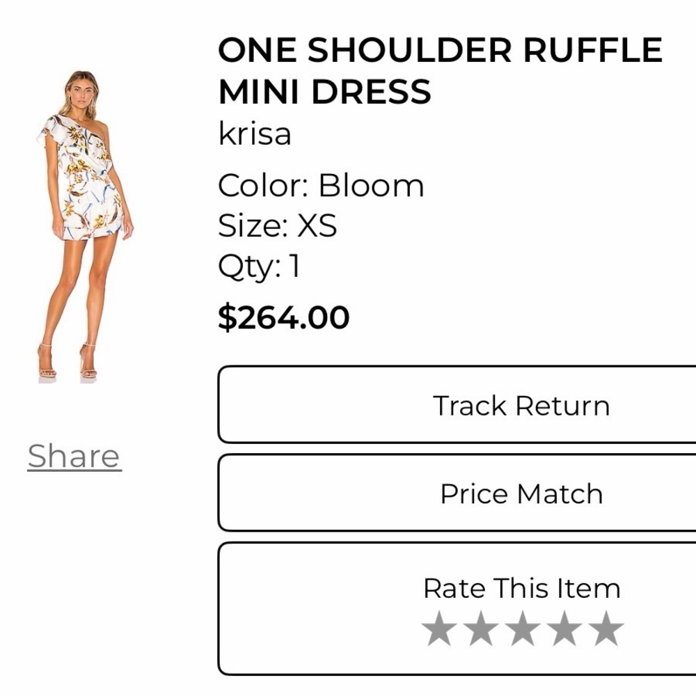 Kris One Shoulder Ruffle Mini Dress - Bloom